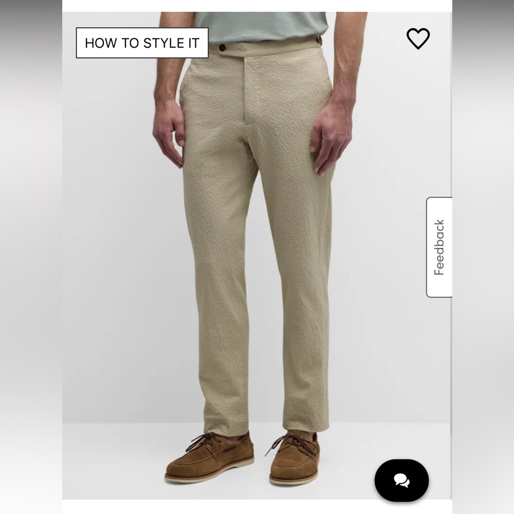 SID MASHBURN Men's Seersucker Side-Tab Sport Trousers
